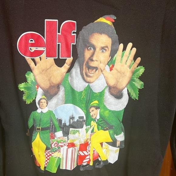 Vintage 2000 Elf New Line Productions Black Sweatshirt Size Small - Picture 2 of 4